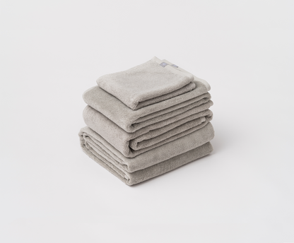 Delicate Cotton towels in Light Gray